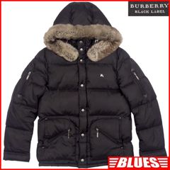 BURBERRY BLACK LABEL 廃盤 バーバリーブラックレーベル ダウンジャケット M アウトドア 黒 ブラック ノバチェック 刺繍 ラビットファー ダウン_サイズM一覧←SEULB屋着古← JJ1386