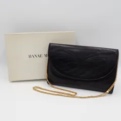 HANAE MORI ハナエモリ パーティーバッグ ショルダーバッグ クラッチバッグ ブラック 蝶モチーフ 肩掛け 手持ち 2way レディース 鞄#14566