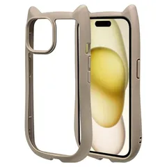 iphone13/14兼用 猫耳 ネコみみ 猫 フレーム 韓国 くすみカラー 可愛いシルエット 肉球形サイドボタン ネコ好き PC クリア 手にフィット 透明 波型 可愛い シンプルおしゃれ TPU かわいい スマホケース SE 人気 アクキー アクスタ  1