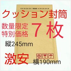 クッション封筒  テープ付き ケアマーク印字有り  190×254×50mm　　７枚