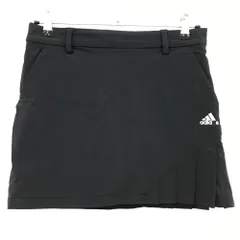 ★SALE価格★【美品】アディダス スカート ダークグレー サイドプリーツ 内側インナーパンツ  レディース S ゴルフウェア adidas