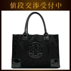 トリーバーチ トートバッグ ブラック エラ 美品 ナイロン エナメル 中古