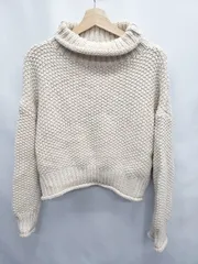 ◇ ⊇ select MOCA セレクト モカ ローゲージ タートルネック 長袖 ニット セーター サイズＦ ベージュ レディース E  【1507010013116】