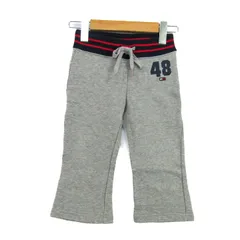 トミーヒルフィガー パンツ ボトムス スウェット ロゴ キッズ 男の子用 4/4Tサイズ グレー×紺×赤 TOMMY HILFIGER 【中古】