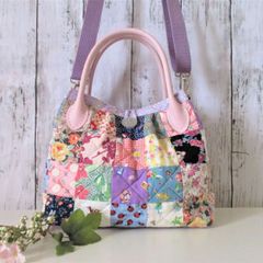 キット☆四角つなぎのトートバッグ　パッチワークキルト