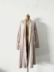 美品】Afa羽織リネンコート茶衣（さい）真砂三千代
