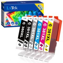 『人気商品』【LxTek】BCI-381XL BCI-380XL 互換インクカートリッジ Canon用 インク 381 380 6色セット大容量/説明書付/残量表示/個包装 キャノン対応 TS8130 TS8230 TS8330 TS8430