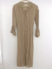 ◇ ◎ fifth フィフス Vネック 長袖 ロング ワンピース サイズM ブラウン レディース P  【中古】 【1210050000311】