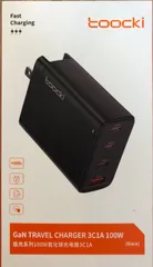 TOOCKI US仕様 高速充電器 100W 4ポート 新生代GaN技術 Type-c PD急速充電器 USB-C*3とUSB-A*1 MacBook Dell iPad iPhone Android シリーズ対応 PSE技術基準適合 折畳み式プラグ