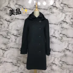 美品<!-利用不可文字-!>　アーバンリサーチドアーズ　URBAN RESEARCH DOORS コート　【40】　黒　ブラック　レディース　シンプル　定番　フード　オシャレ　上品　キレイ　大人