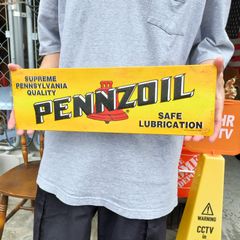 USアドバタイジングサイン◆ペンズオイル　ロング◆ダイナー　ブリキ看板　アメリカンガレージ　ブリキ看板