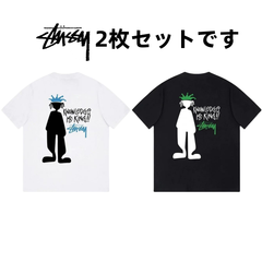 【即購入OK】【新品】STUSSY（ステューシー） シャドーマン プリント Tシャツ ユニセックス メンズ レディース ストリート 綿100% 2025夏 正規品