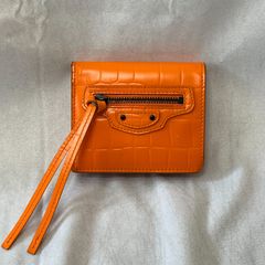 BALENCIAGA バレンシアガ⚫︎640111 NEO CLASSIC ネオクラシック クロコ型押しレザーコンパクトウォレット 財布