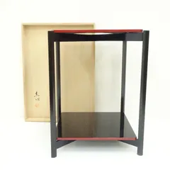 塗師　直心造　加寿美棚（霞棚）（共箱） 茶道 茶道具 おしゃれ 茶器 道具 点前 茶席 抹茶 骨董 お茶 茶室 インテリア ラック 収納 1月 4月 11月 春秋
