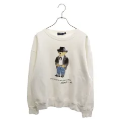 POLO RALPH LAUREN (ポロラルフローレン) POLO BEAR ポロ ベア ダメージ加工 スウェット トレーナー ホワイト