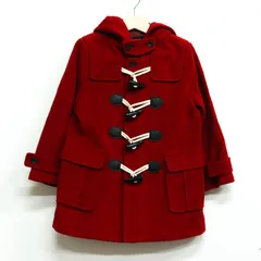 コムサイズム ダッフルコート アウター ウール混 キッズ 女の子用 110Aサイズ レッド COMME CA ISM 【中古】