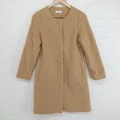 ◇ a.v.v アー ヴェ ヴェ ノーカラー 長袖 コート サイズXS キャメル系 レディース E  【1304260011691】