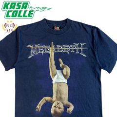 MEGADETH メガデス 1994 YOUTHANASIA NAVY Tシャツ giant BY TEE JAYS