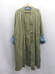 ◇ ⊇ ZARA ザラ 長袖 デニムロングジャケット サイズM カーキ系 レディース E  【1504240025407】