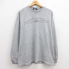 L/古着 ジャンスポーツ 長袖 ビンテージ Tシャツ メンズ 00s ソールズベリー 大学 クルーネック グレー 霜降り 25jun27 中古のサムネイル
