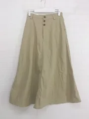 ◇ green label relaxing UNITED ARROWS コットン混 ロング フレア スカート サイズ36 ベージュ レディース P  【中古】 【1209190003320】