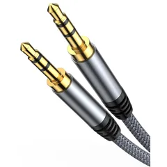 Highwings オーディオケーブル aux ケーブル 3.5mm オーディオケーブル 1.2m ヘッドホンケーブル オス-オス ステレオミニプラグ ハイレゾ音質 ナイロン編み 高耐久性 金メッキ イヤホンジャック 音声ケーブル スピーカー/ヘッドフォン