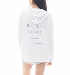 【SALE】2025春夏 新品【BILLABONG/ビラボン】【水陸両用】 ZIP UP HOODED LOGO LOOSE RASHGUARD ジップラッシュガード WHT レディース BF013852
