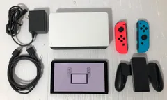 【動作良好】 Nintendo Switch 有機ELモデル 2022年製 ネオンカラー 一式セット 箱無し 任天堂 ニンテンドー スイッチ