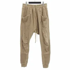 カタリスト/CVTVLIST 23AW USUAL PANTS ユージュアル ダメージ加工 スウェットパンツ ベージュ  サイズ メンズ2のサムネイル