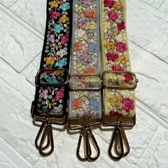 インド刺繍リボン　ショルダーストラップ　ショルダーベルト　スマホストラップ　ハンドメイド　＊No.23
