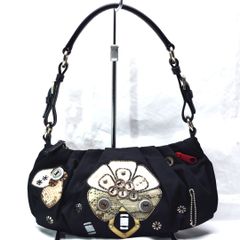 PRADA プラダ トライアングルロゴ ショルダーバッグ ナイロン フラワー