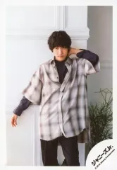【中古】生写真(ジャニーズ) Aぇ! group/佐野晶哉/膝上・衣装白・黒・チェック柄・左手頭・背景白・観葉植物/Aぇ! group スペシャルフォト/公式生写真