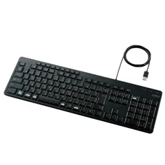 有線静音フルキーボード ELECOM エレコム TK-FCM114SKBK 【佐川急便にて5営業日以内発送】