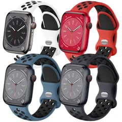 【数量限定】バンド 40mm 41mm 38mm 42mm 44mm アップルウォッチ 45mm 49mm レディースメンズ、シリコン 柔らかい 通気 多空気穴ベルト 軽量 耐久 防水 使い勝手 見た目良し 取り付け簡単 着脱しやすい コンパチブル コンパチブ