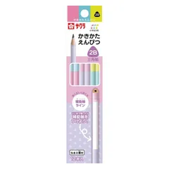 サクラクレパス 小学生文具 かきかた鉛筆 三角軸 2B 12本入 A GE2B3-A （1点）