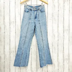 【 classicalelf 】クラシカルエルフ 最旬美脚デニム 裾フリンジセミフレアデニムパンツ ce0900004