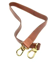 ■美品■希少ブラウンカラー■FENDI  フェンディ　ショルダーストラップ　レザー　本革　ゴールド金具　FF刻印　肩がけ用　全長77cm