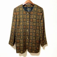 希少 PIERRE BALMAIN 豚革 総柄 レザージャケット 日本製 F - メルカリ