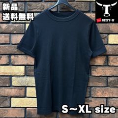【BEEFY/ビーフィー】リブクルーネックTシャツ 半袖T HANES Hanes ヘインズ 丸首 リブ編み USA コットン 綿 無地 シンプル ヘビーウェイト HM1-R103 ブラック Black 新品 未使用 送料無料