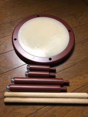 和太鼓 練習用パッド みるみる上達くん 脚付き バチ付きセット 中古