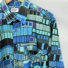 ELEMENT of SIMPLELIFE プリント 長袖シャツ サイズL　№031 日本製 06101410 01