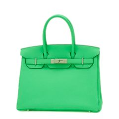 エルメス バーキン30 トゴ ヴェールコミック シルバー金具 B刻印