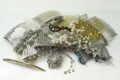 髪留め 14点セット 未使用有 フラワーモチーフなど ヘアアクセサリー まとめて 大量 レディース 【中古】