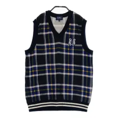 サイズ：1 PEARLY GATES パーリーゲイツ  ニットベスト チェック柄 ネイビー系 [240101444940] ゴルフウェア レディース ストスト