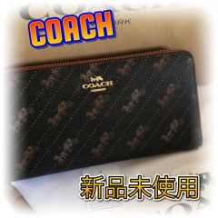 COACH コーチ二つ折り財布 シグネチャー ブラックキャンバス