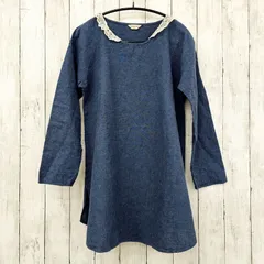 【 サマンサモスモス 】コットンレースカラーチュニック Mサイズ ブルー