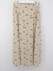 ◇ ROPE PICNIC ロペピクニック 花柄 ロング フレア スカート サイズ40 ピンクベージュ系 イエロー系 マルチ レディース P  【1302130001353】