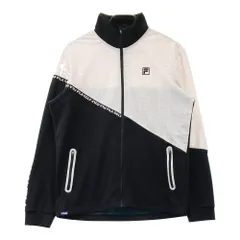 サイズ：M FILA GOLF フィラゴルフ  ジップジャケット ロゴ 総柄 ブラック系 [240101356752] ゴルフウェア メンズ ストスト
