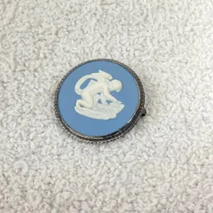 【ウェッジウッド】ブローチ　ペンダントトップ　Wedgwood　シルバー　結婚式　 フォーマル ジャスパー 天使 y2k フェアリーグランジ