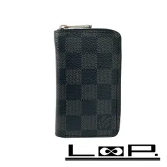 ■美品■　ルイヴィトン ジッピー コインケース 小銭入れ カード 財布 ダミエ グラフィット ブラック N63076 箱 【234170】〇